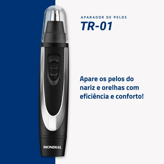 Aparador de Pelos Bateria MONDIAL| Classic, Preto/Prata