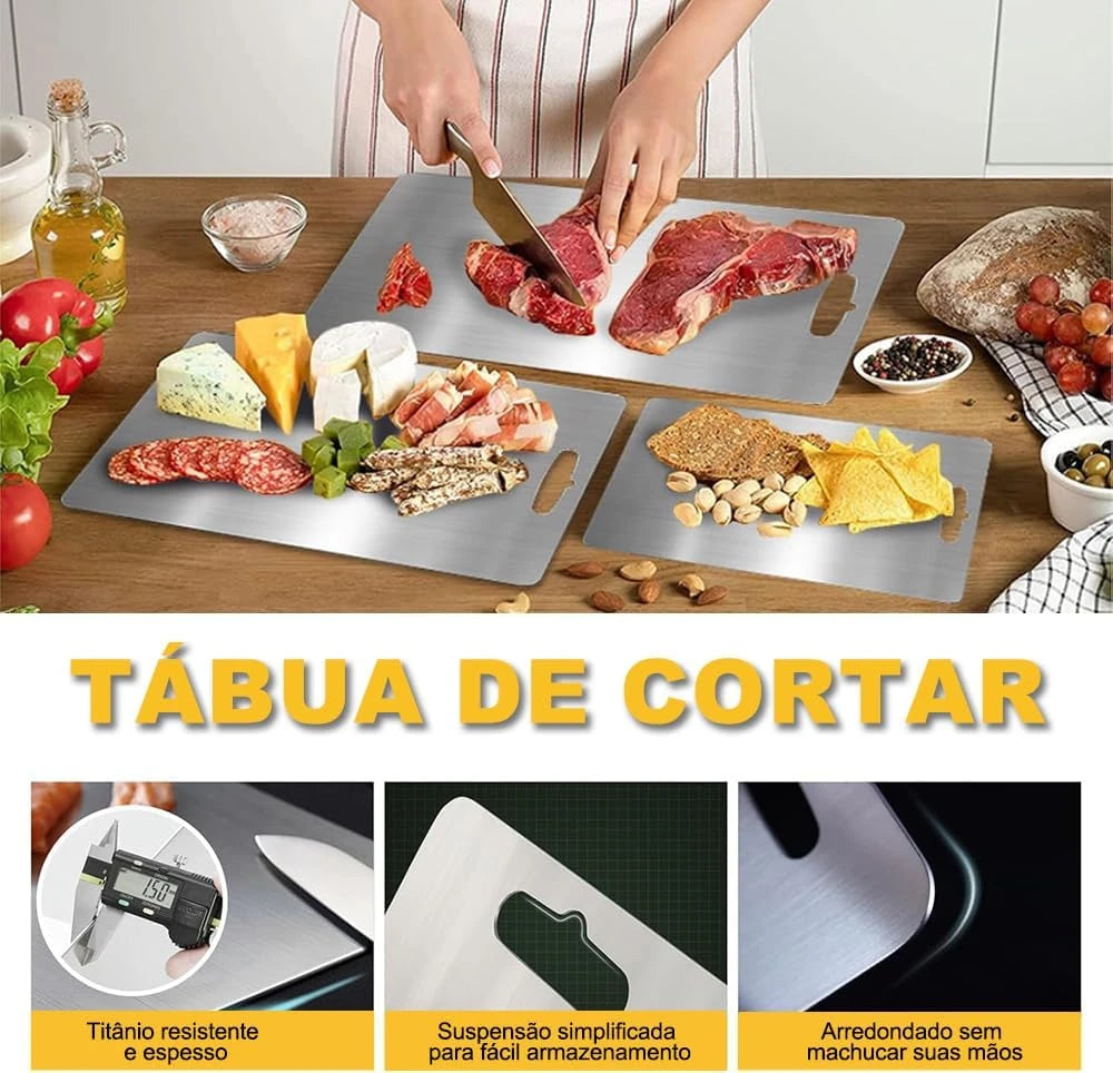 Tábua de Corte Dupla Face de titânio