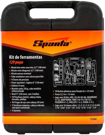 Kit de Ferramentas Manual 129 Peças com Maleta