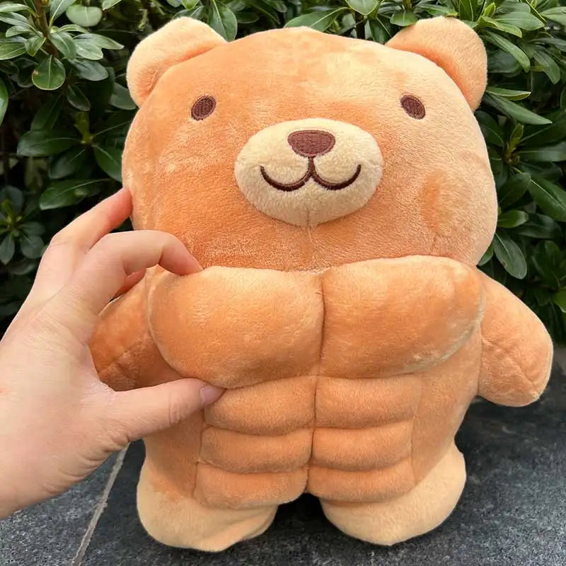 Urso de Peluche Fofo com Corpo Musculado