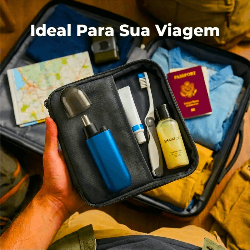 Aparador de Pelos Recarregável Compacto