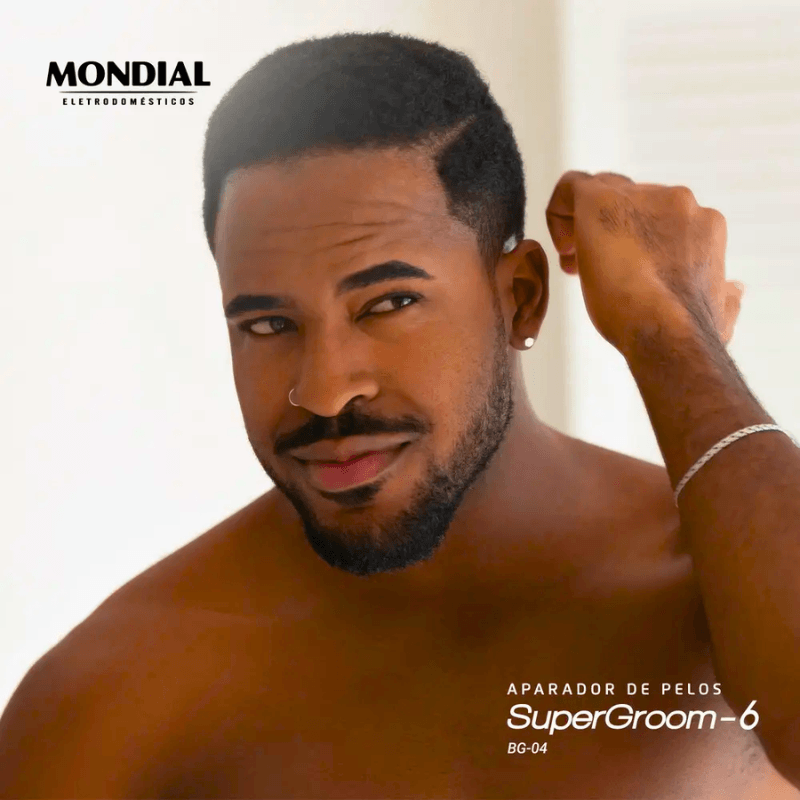 Cortador De Cabelo Mondial Super Groom 6 Preto/Verde