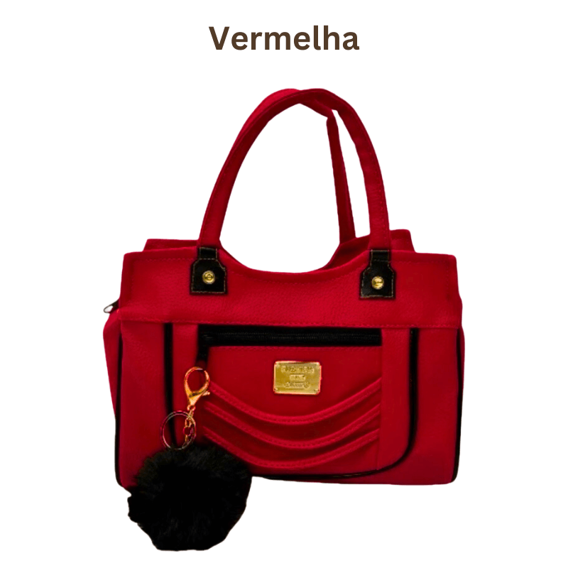 Bolsa Feminina Lindíssima 2 Alças 2 Divisórias + Brinde Exclusivo!